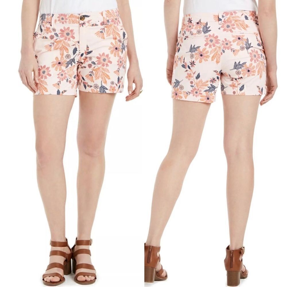 NWT Style & Co Women’s Size 10 Floral Mid Rise Chino Shorts